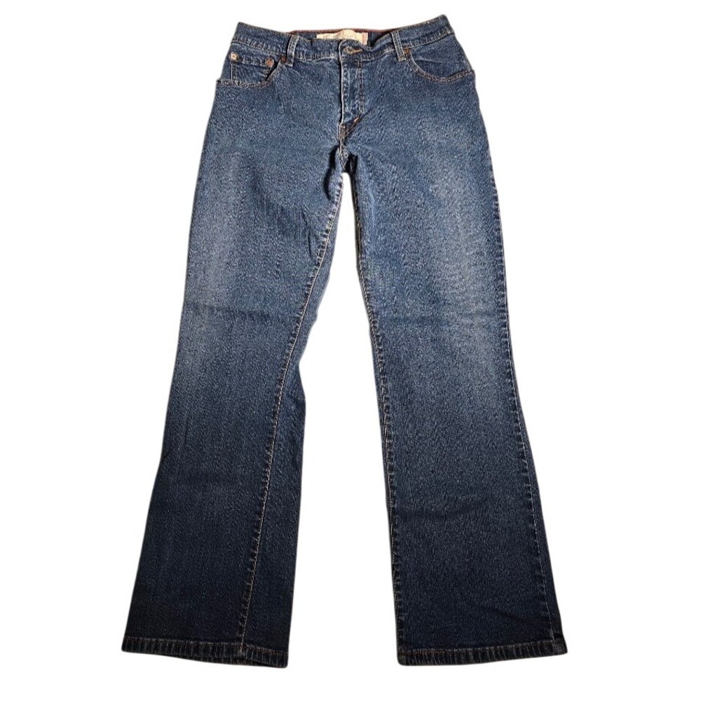 Levis 550 Relaxed Bootcut Jeans Womens 12S Medium Wash Faded Blue Denim 1147
